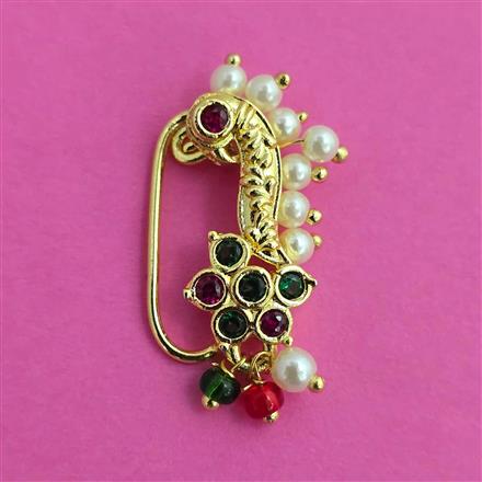 Antique Pressing Nose Ring With Gold Plating