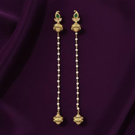 Antique Moti Earring With Gold Plating