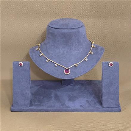 Antique Classic Pendant Set With Matte Gold Plating