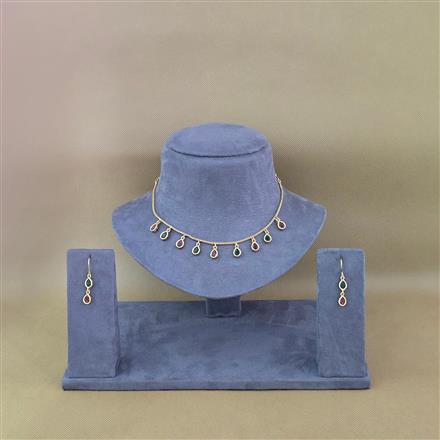 Antique Classic Necklace Set With Matte Gold Plating