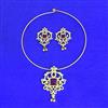 Antique Classic Necklace Set With Matte Gold Plating