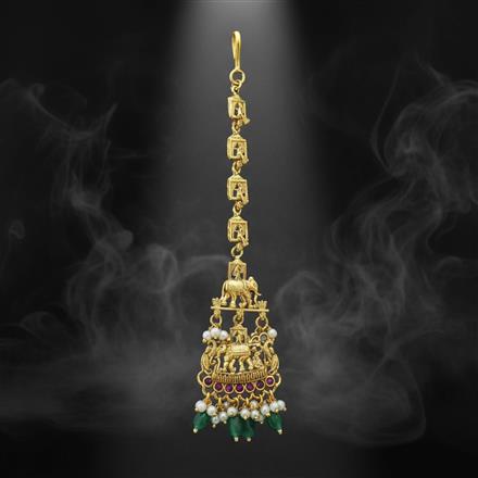 Antique Classic Tikka With Matte Gold Plating