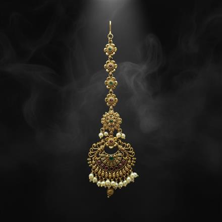 Antique Classic Tikka With Matte Gold Plating