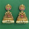 Antique Temple Earring With Matte Gold Plating