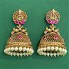 Antique Temple Earring With Matte Gold Plating