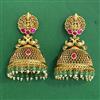 Antique Temple Earring With Matte Gold Plating