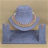 Antique Classic Necklace Set With Matte Gold Plating