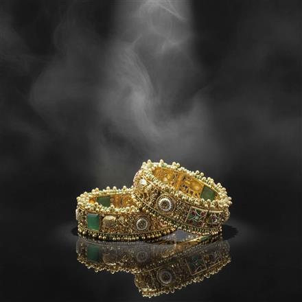 Antique Openable Bangles With Matte Gold Plating