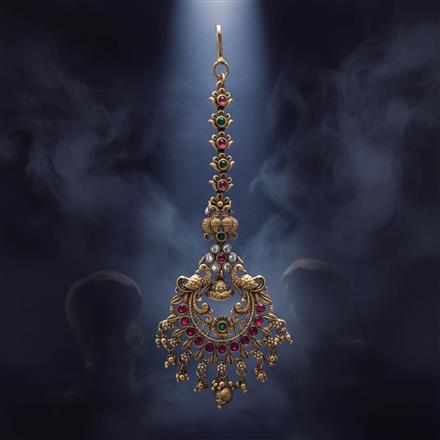 Antique Classic Tikka With Matte Gold Plating