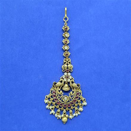 Antique Classic Tikka With Matte Gold Plating