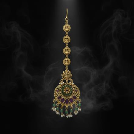 Antique Classic Tikka With Matte Gold Plating