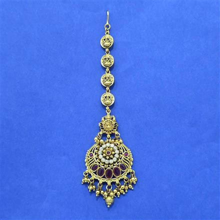 Antique Classic Tikka With Matte Gold Plating