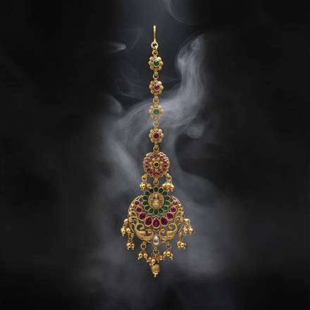 Antique Classic Tikka With Matte Gold Plating
