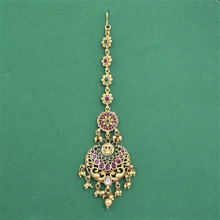 Antique Classic Tikka With Matte Gold Plating