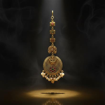 Antique Classic Tikka With Matte Gold Plating