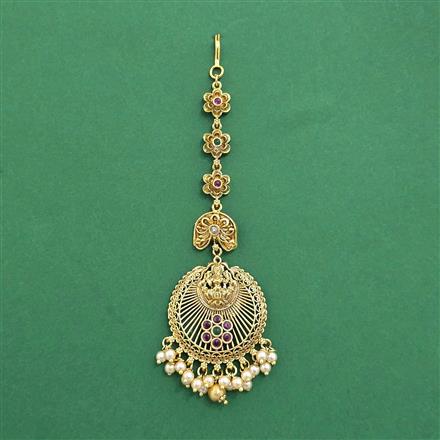 Antique Classic Tikka With Matte Gold Plating