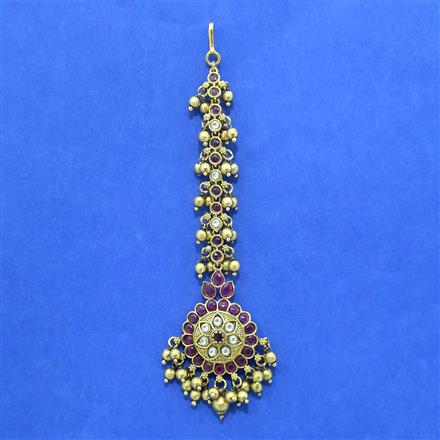Antique Classic Tikka With Matte Gold Plating