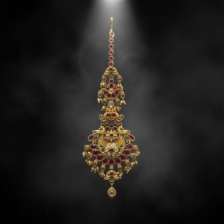 Antique Classic Tikka With Matte Gold Plating