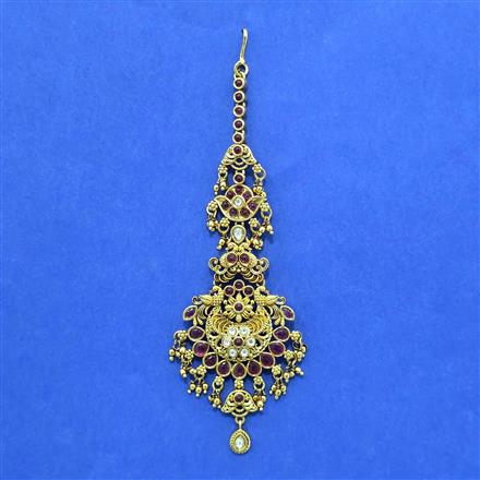 Antique Classic Tikka With Matte Gold Plating