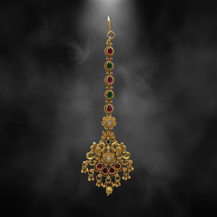 Antique Classic Tikka With Matte Gold Plating