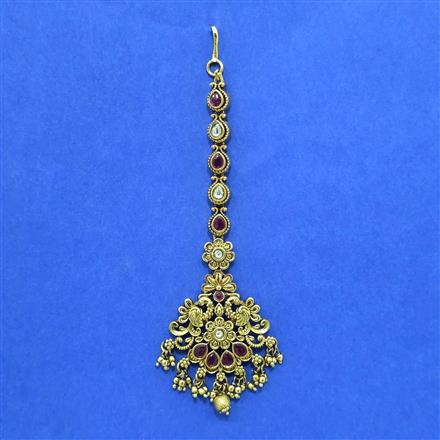 Antique Classic Tikka With Matte Gold Plating