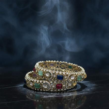 Antique Classic Bangles With Mehndi Plating