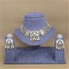 Antique Classic Necklace Set With Matte Gold Plating