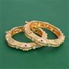 Antique Openable Bangles With Matte Gold Plating