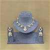 Antique Pipe Necklace Set With Matte Gold Plating