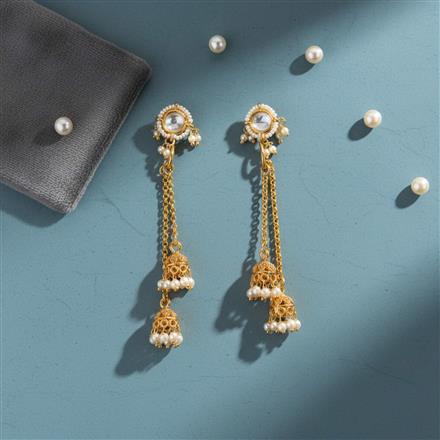 Antique Pearl Earring With Gold Plating