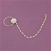 Antique Moti Nose Ring With Gold Plating