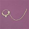 Antique Moti Nose Ring With Gold Plating