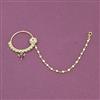 Antique Moti Nose Ring With Gold Plating