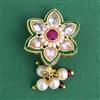 Antique Moti Nose Ring With Gold Plating