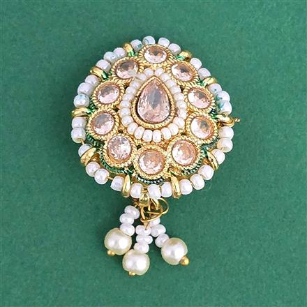 Antique Moti Nose Ring With Gold Plating