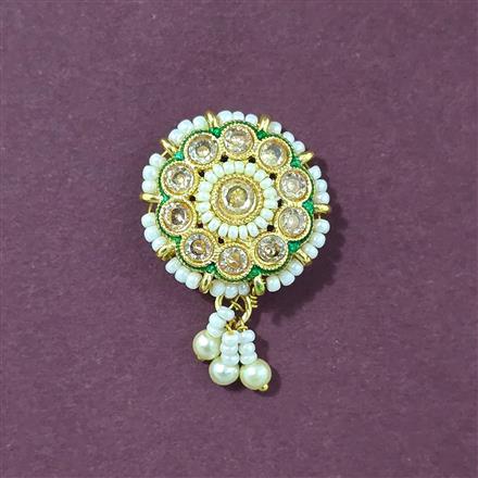 Antique Moti Nose Ring With Gold Plating