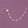 Antique Moti Nose Ring With Gold Plating