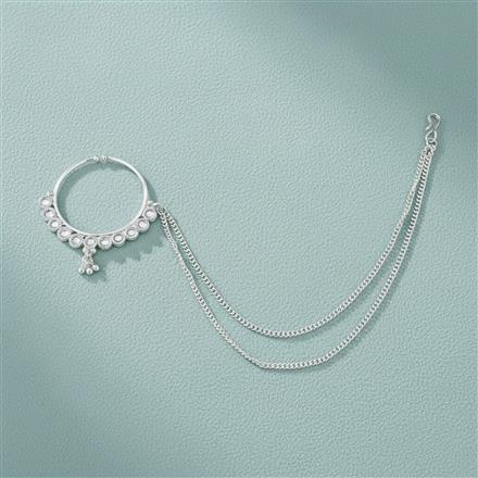 Antique Pressing Nose Ring With Rhodium Plating