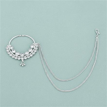 Antique Pressing Nose Ring With Rhodium Plating