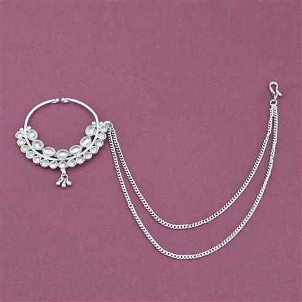 Antique Pressing Nose Ring With Rhodium Plating