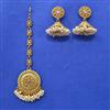 Antique Moti Earring Tikka With Gold Plating