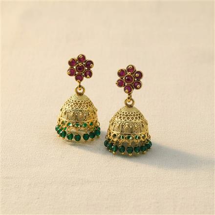 Antique Jhumki With Gold Plating