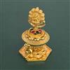 Antique Temple Sindoor Box With Matte Gold Plating