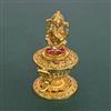 Antique Temple Sindoor Box With Matte Gold Plating