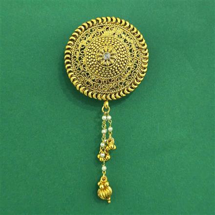 Antique Plain Gold Brooch With Gold Plating
