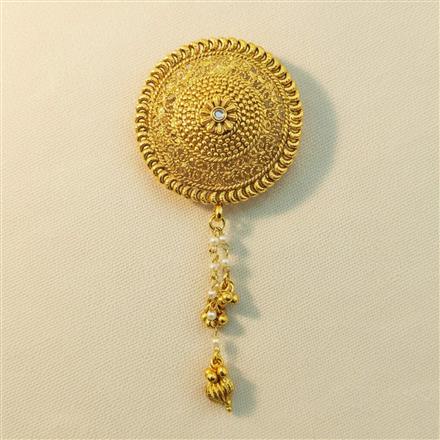 Antique Plain Gold Brooch With Gold Plating
