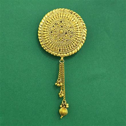 Antique Plain Gold Brooch With Gold Plating