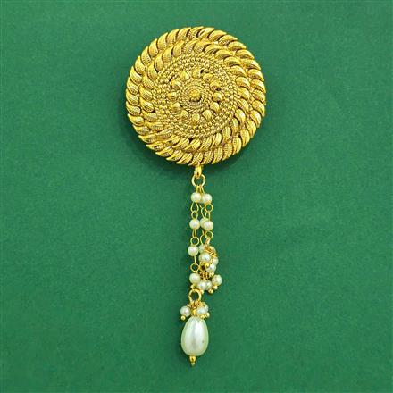 Antique Plain Gold Brooch With Gold Plating