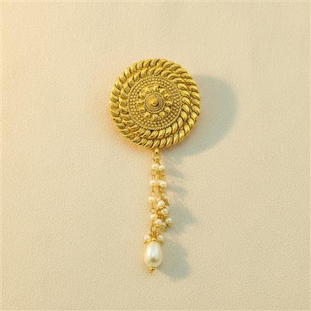 Antique Plain Gold Brooch With Gold Plating