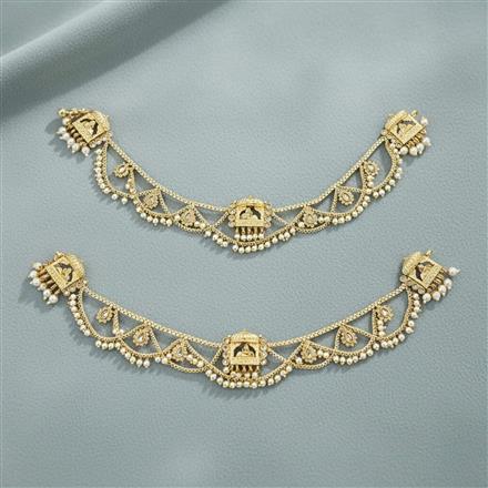 Antique Moti Payal With Gold Plating